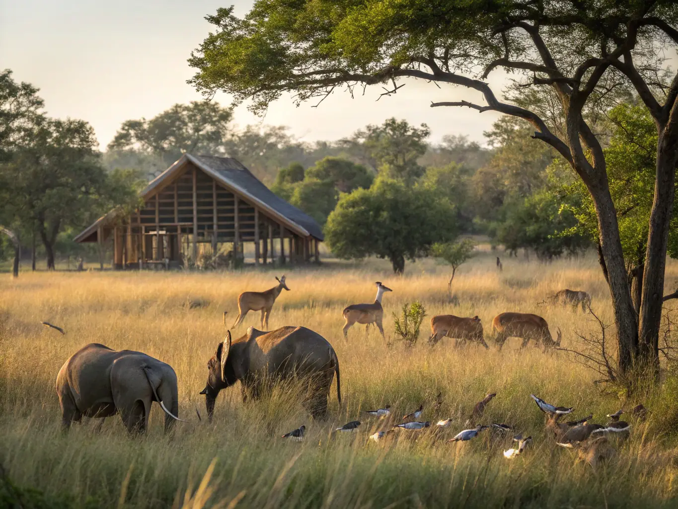 A scenic image of a wildlife conservation area managed by the hunting club, showcasing efforts to protect local biodiversity and habitats.